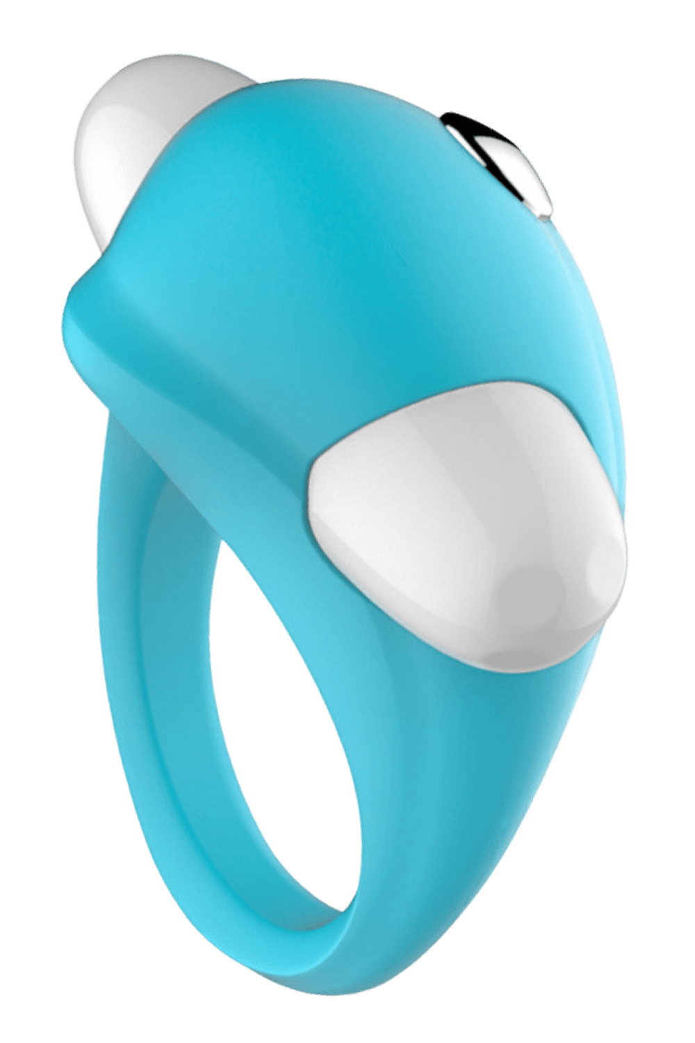Cockring Vibrant Dauphin Bleu 1 dosette de lubrifiant — Pocket Pleasure