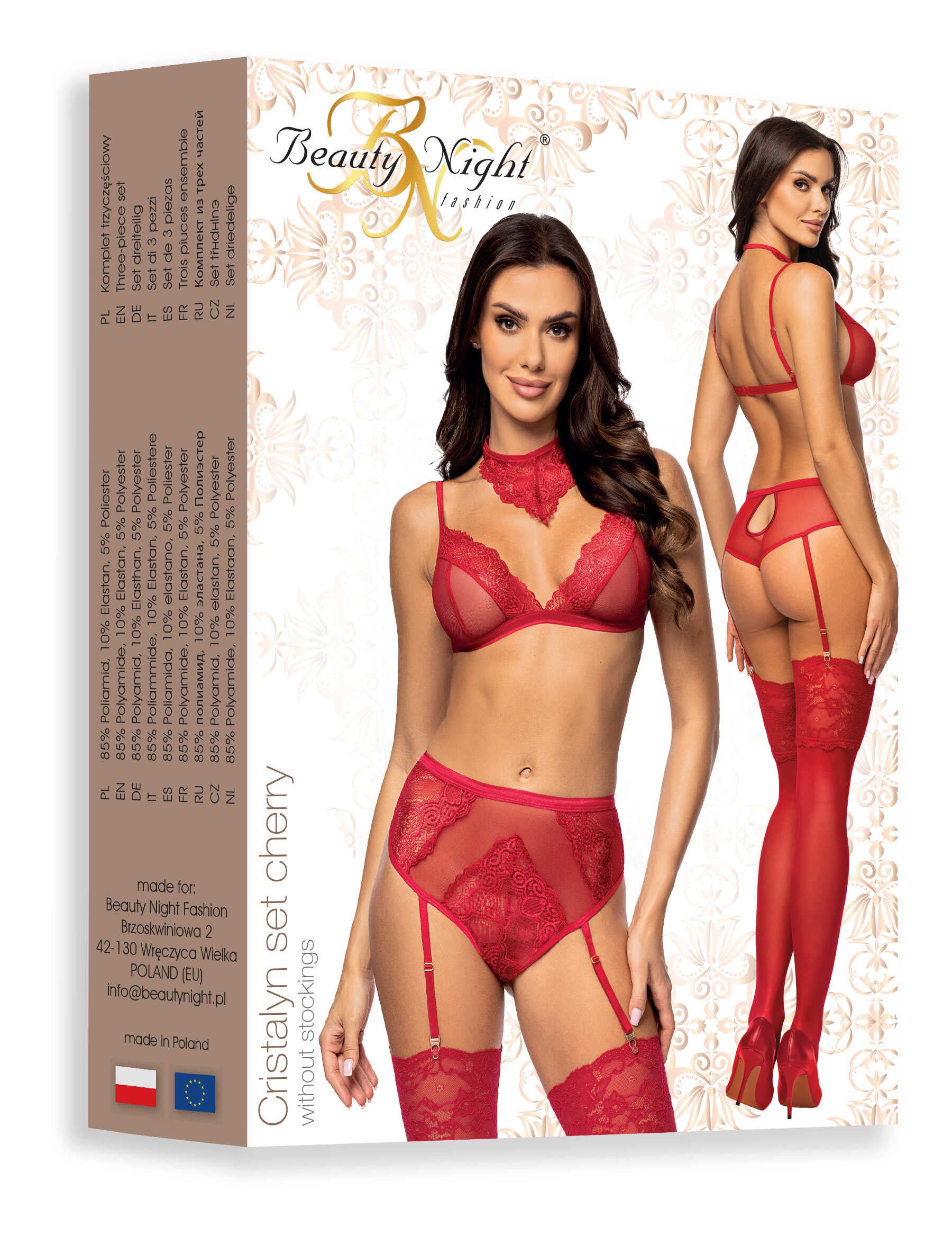 Cristalyn ensemble lingerie - Cherry - Beauty Night