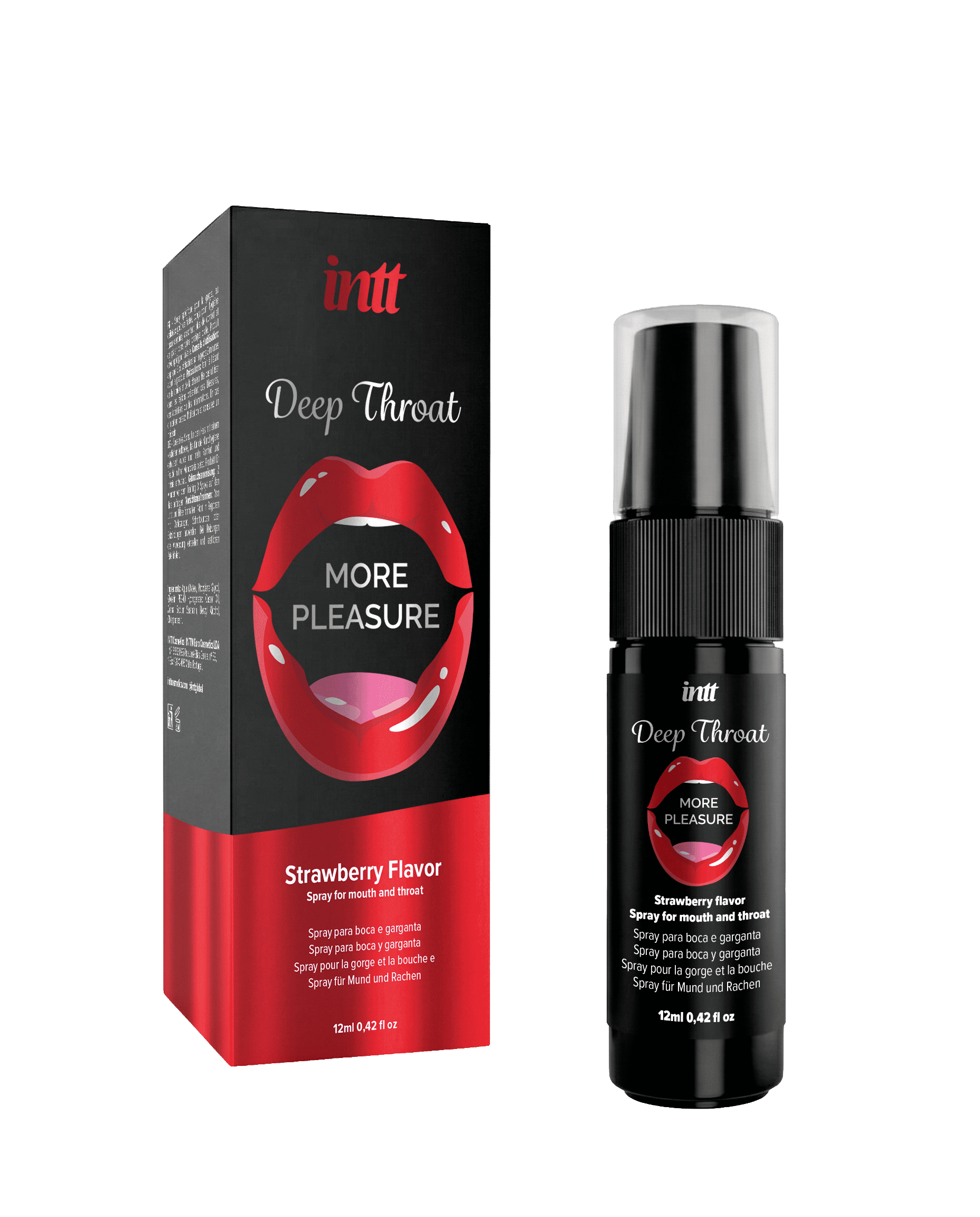 Deep Throat Fraise - Srapy pour la bouche et gorge profonde - Intt Cosmétiques
