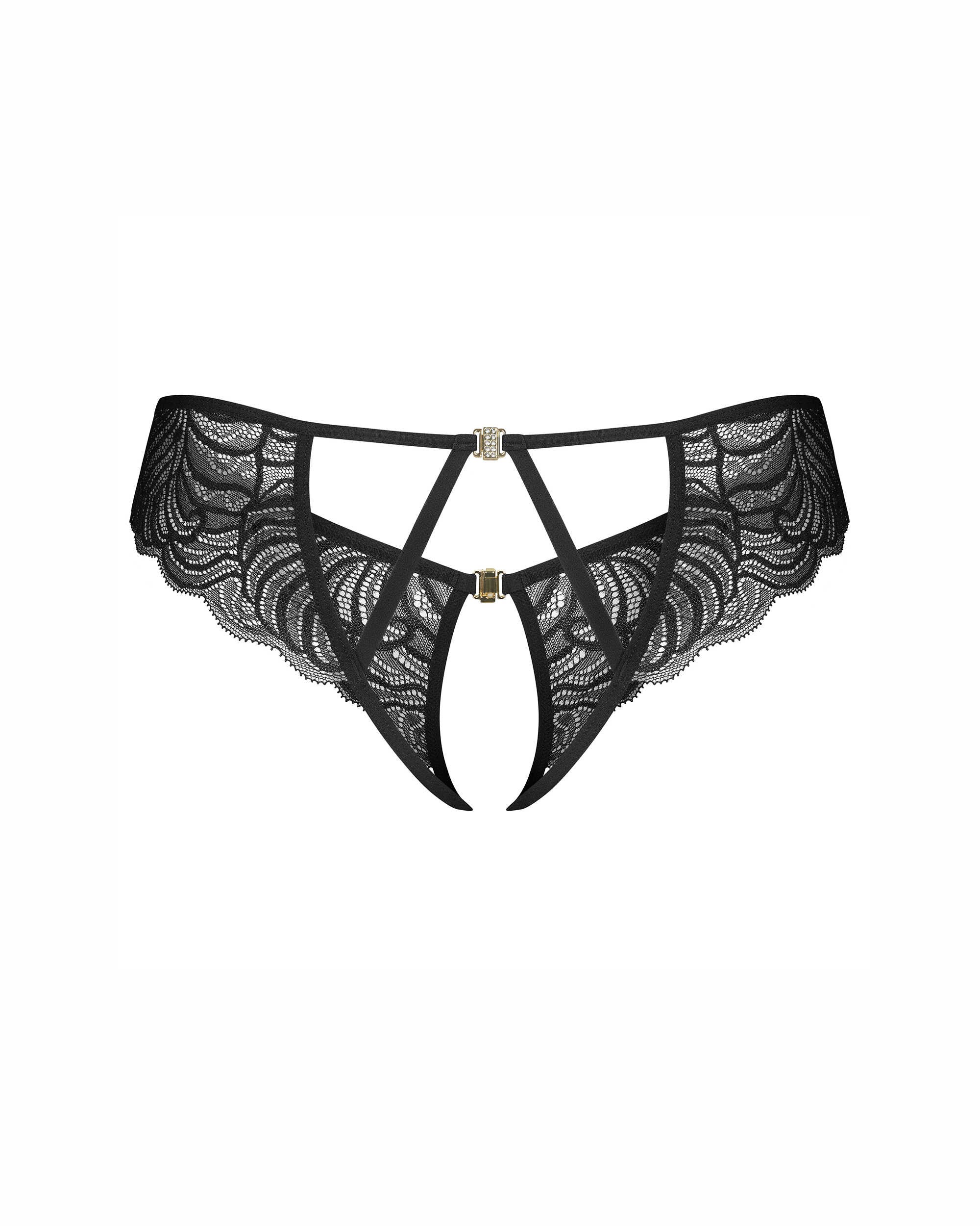 Divienne string ouvert noir - Obsessive