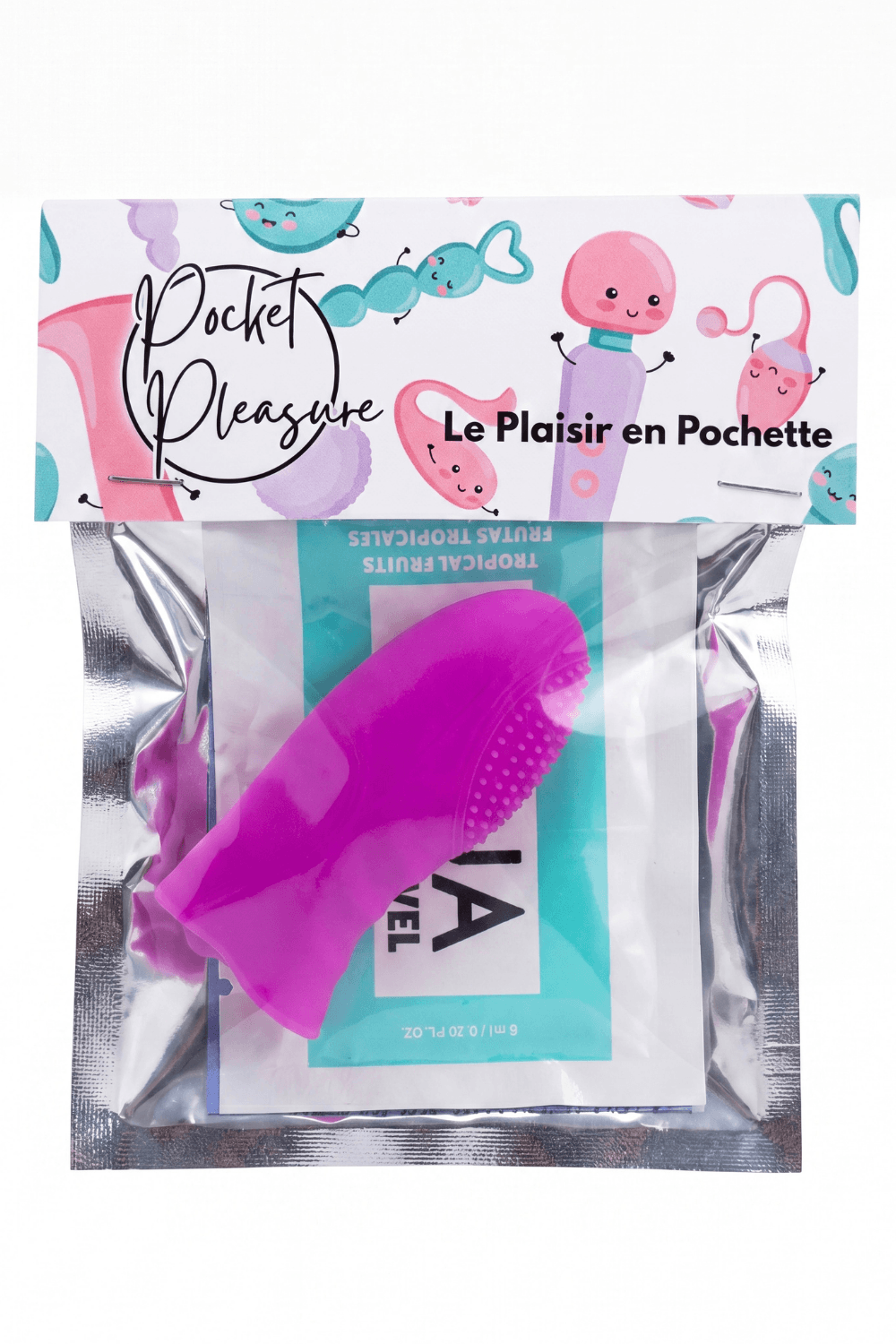 Doigt Chinois Picots Rose Silicone 1 dosette lubrifiant — Pocket Pleasure