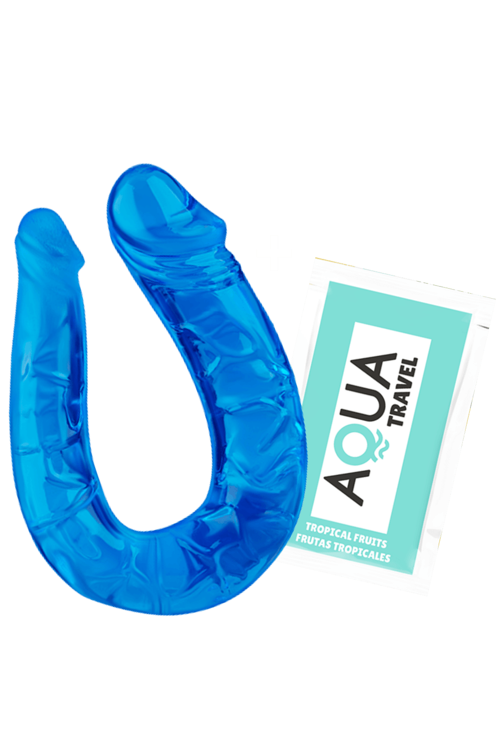 Double Dong Flexible Bleu Pocket Pleasure 1 dosette de lubrifiant - Pocket Pleasure