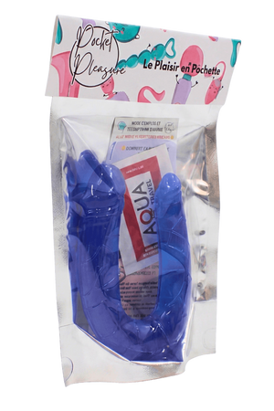 Double Dong Flexible Bleu Pocket Pleasure 1 dosette de lubrifiant - Pocket Pleasure