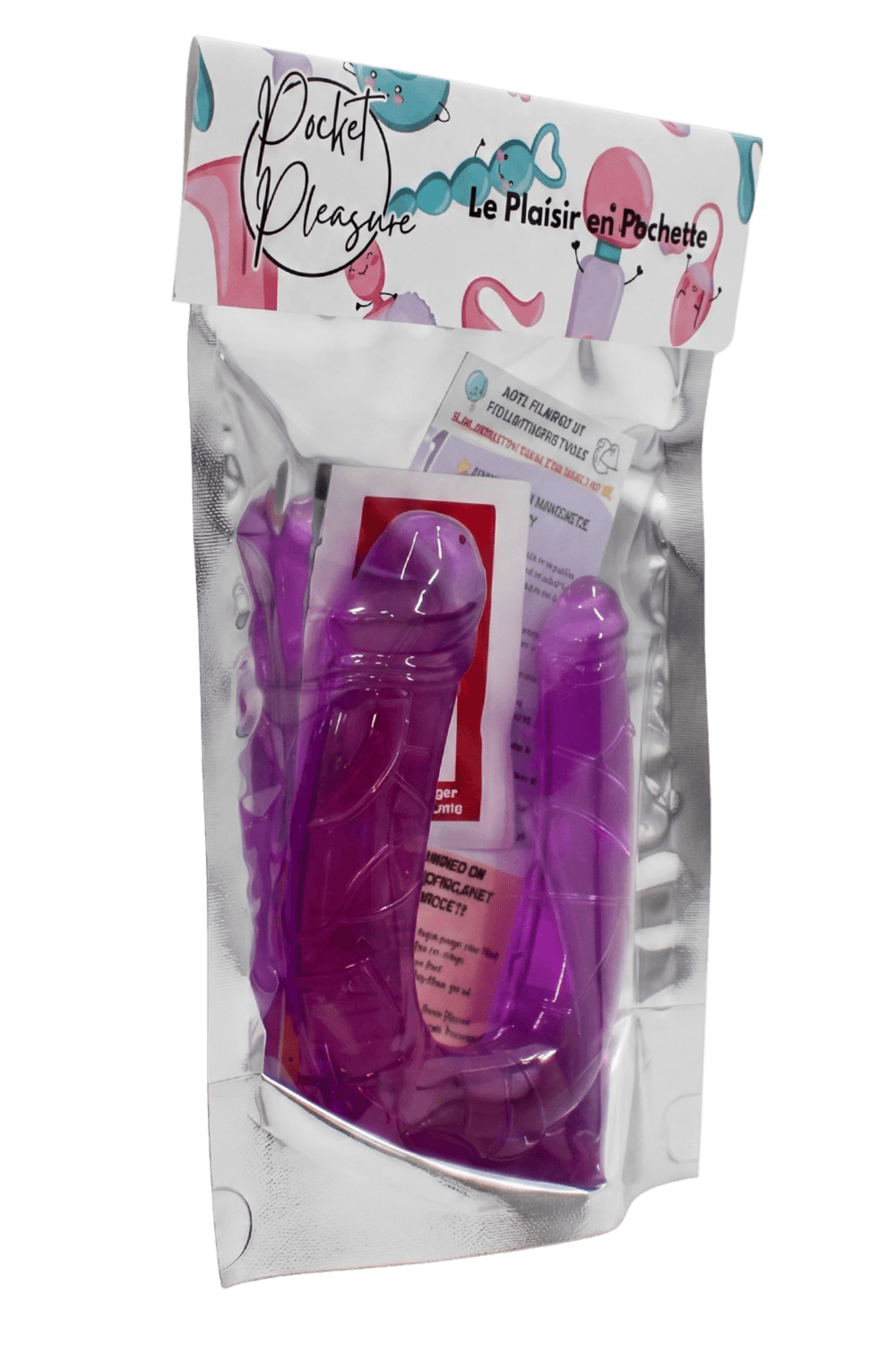 Double Dong Flexible Violet Pocket Pleasure 1 dosette de lubrifiant - Pocket Pleasure