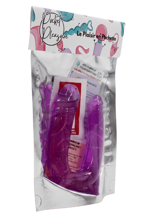 Double Dong Flexible Violet Pocket Pleasure 1 dosette de lubrifiant - Pocket Pleasure