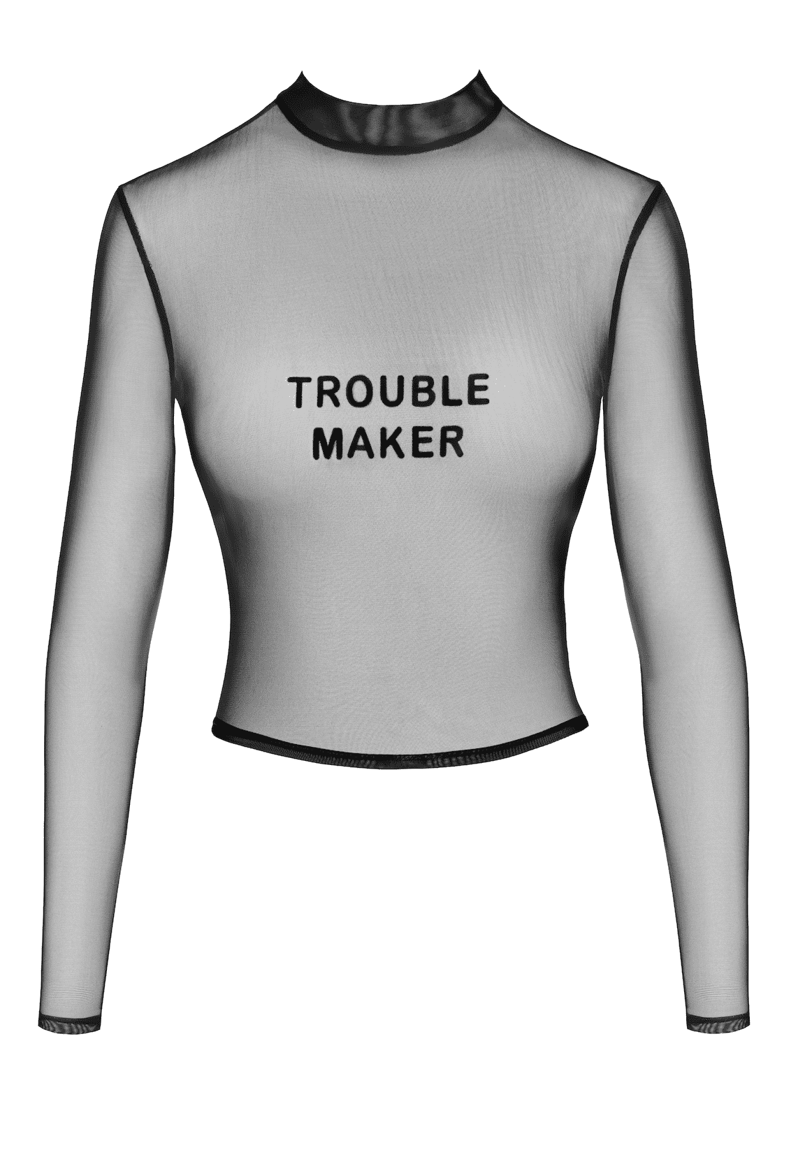 F389 Top transparent noir - Noir Hadmade