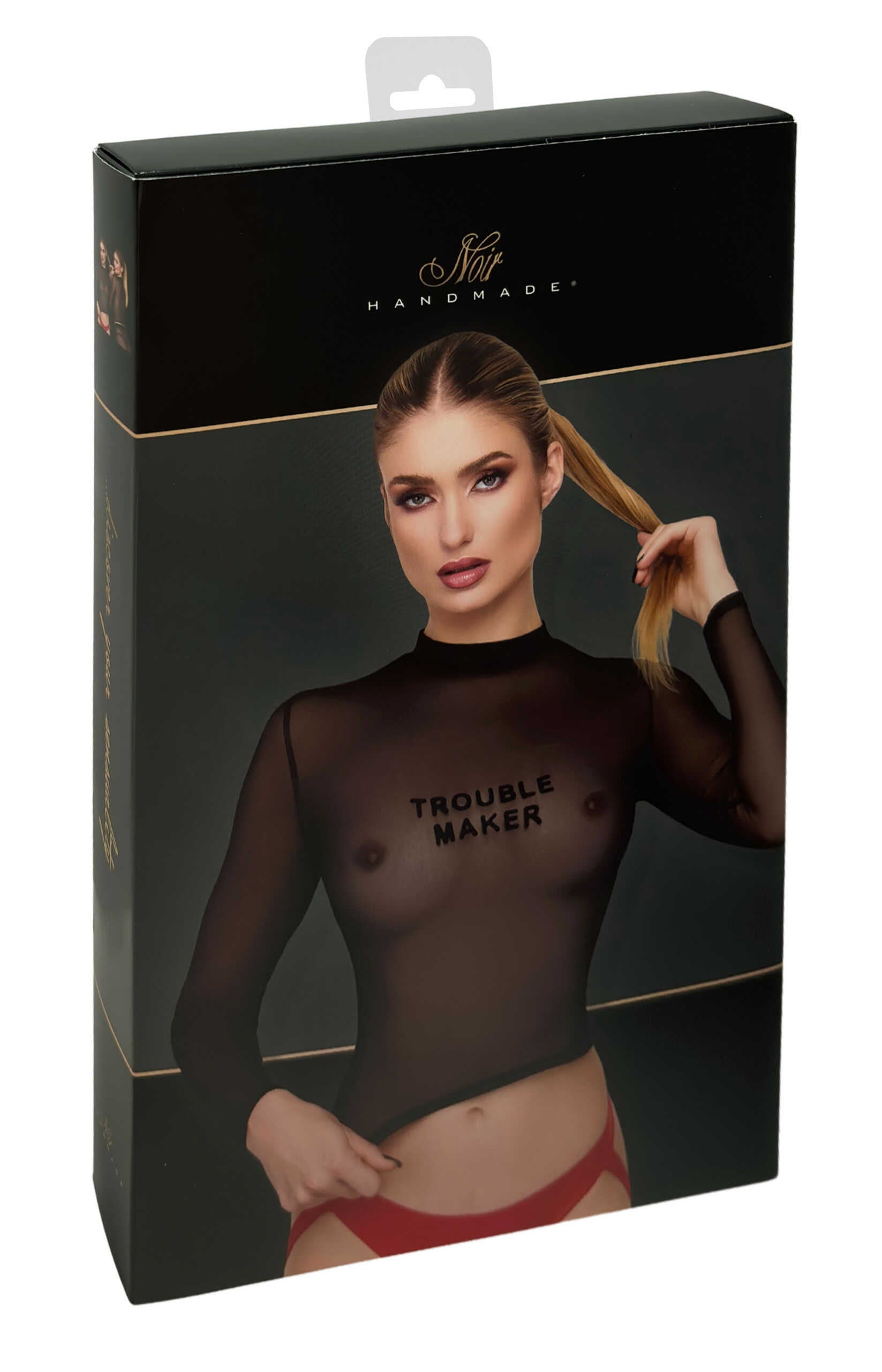 F389 Top transparent noir - Noir Hadmade