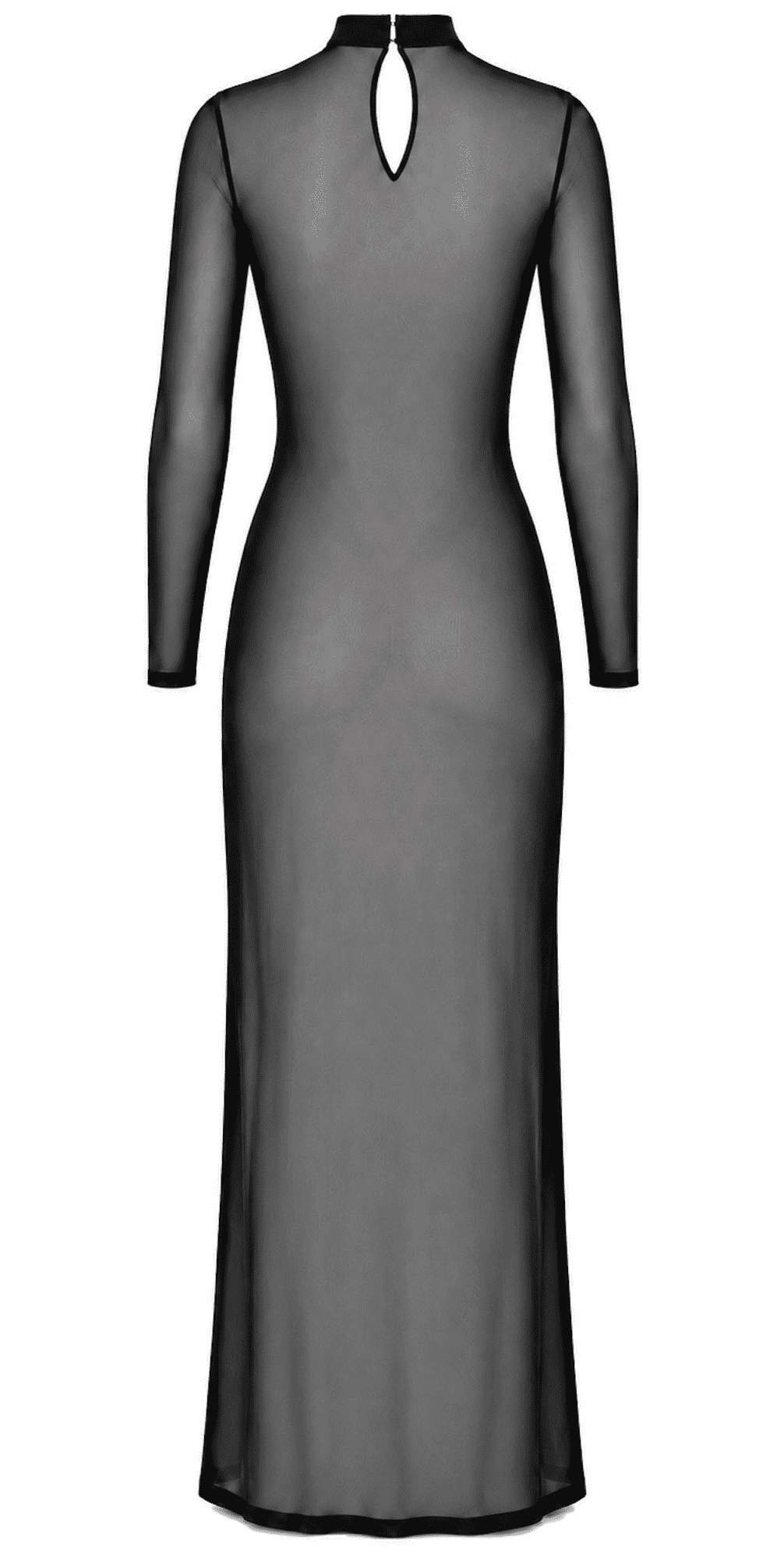 F410 Do Not Disturb robe longue à laçage - Noir Handmade