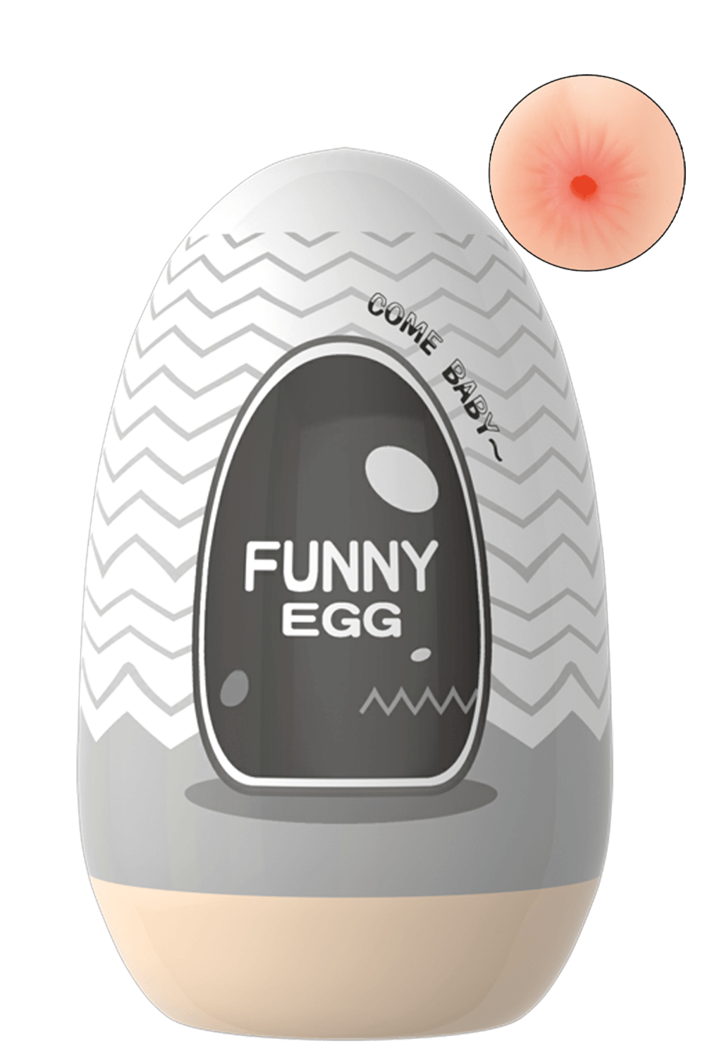 Gaine Masturbatrice Réutilisable FUNNY EGG – Design Réaliste Anus - Coeur Ardent