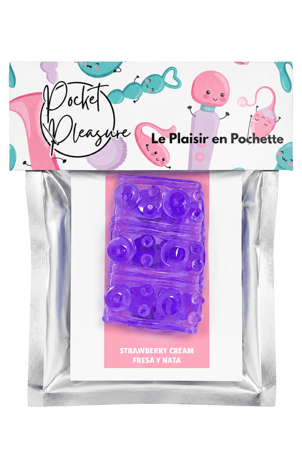 Gaine Pénienne Picots Violette 1 dosette lubrifiant — Pocket Pleasure