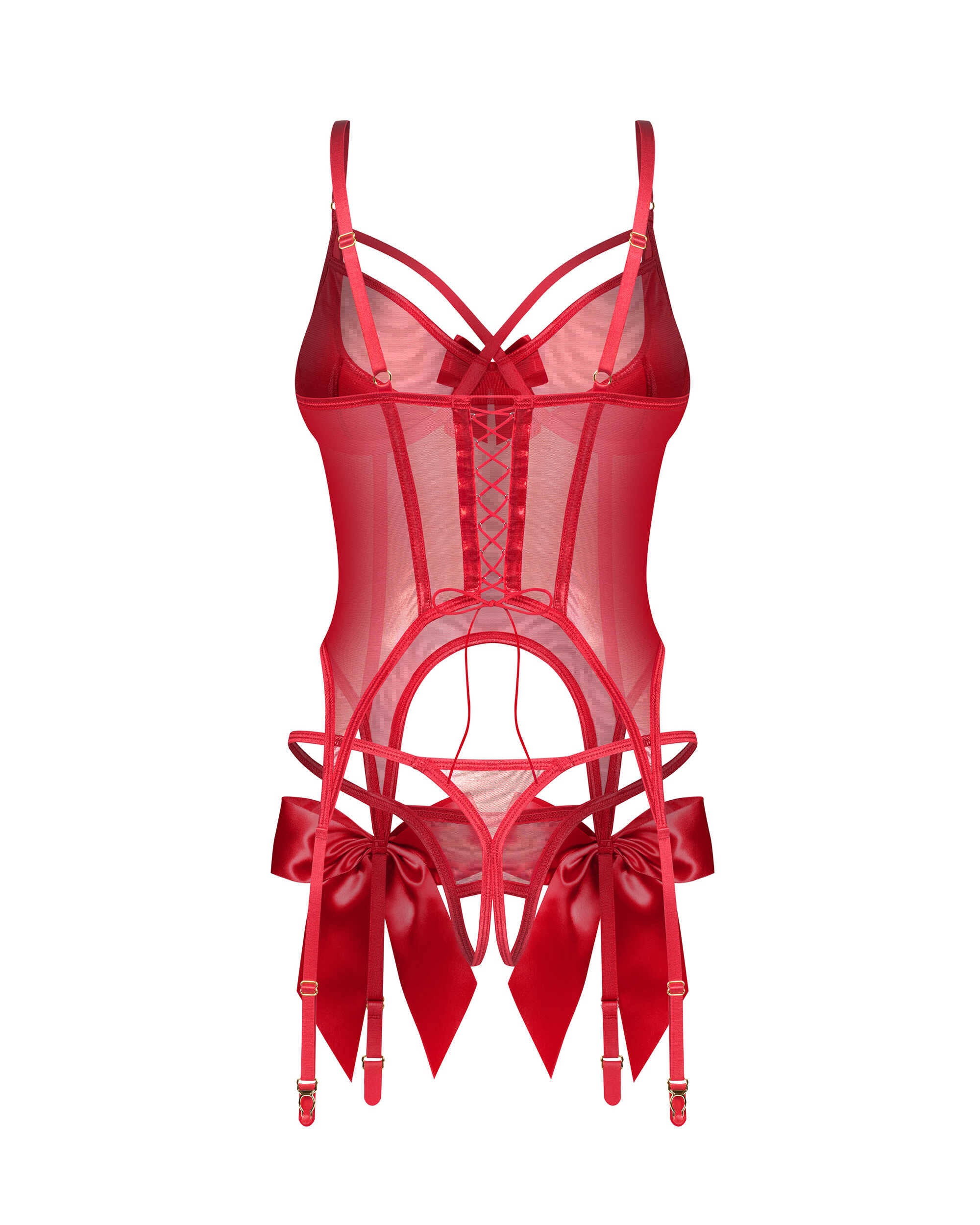 Gifty red Corset et string - Obsessive