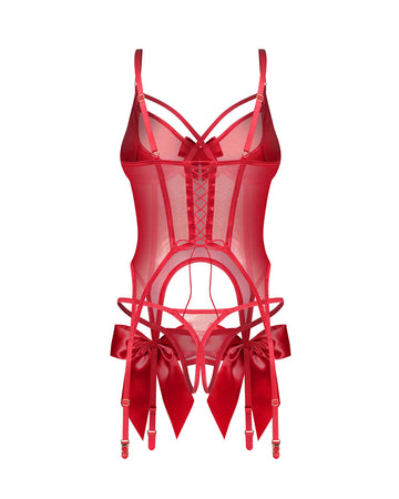 Gifty red Corset et string - Obsessive