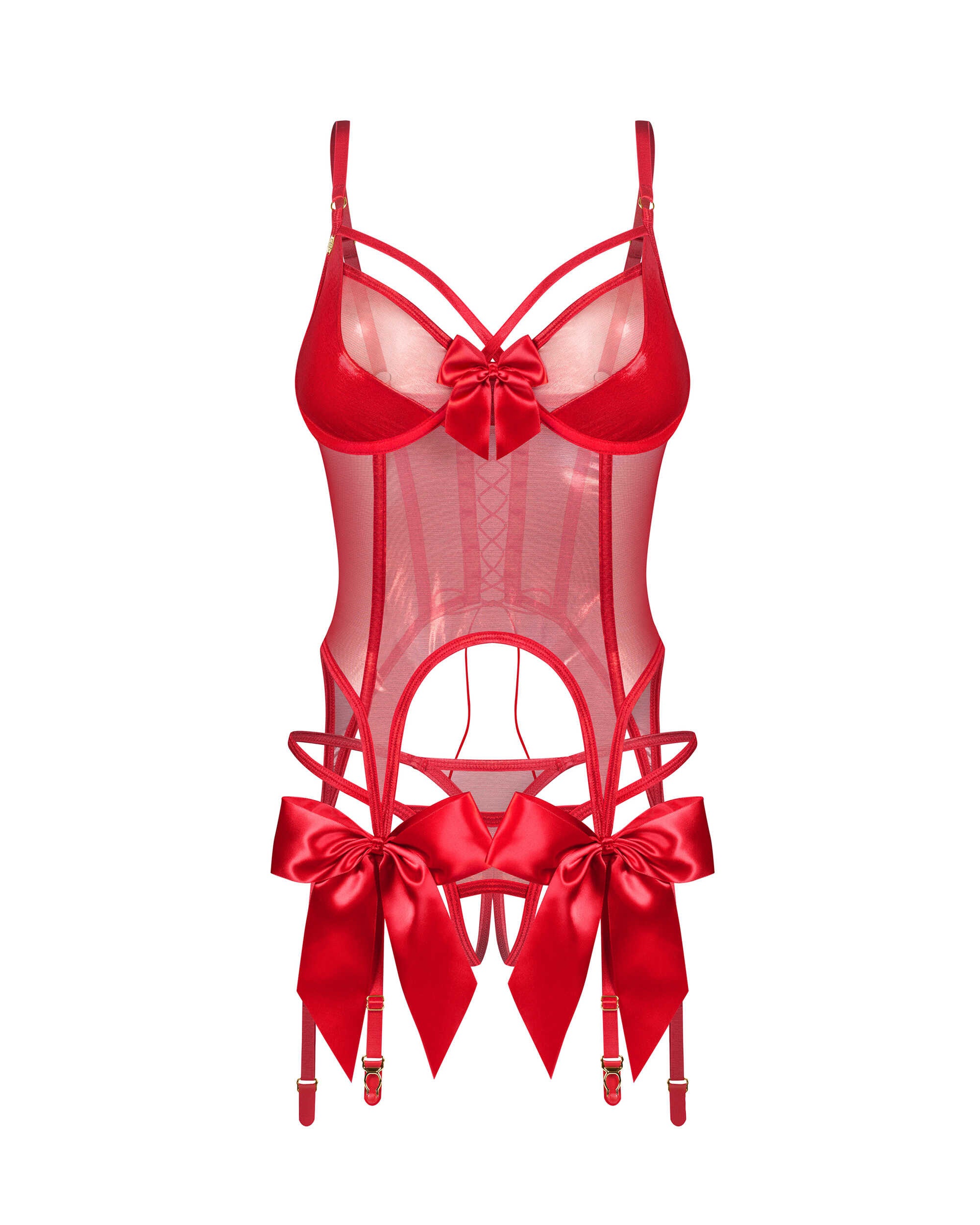 Gifty red Corset et string - Obsessive