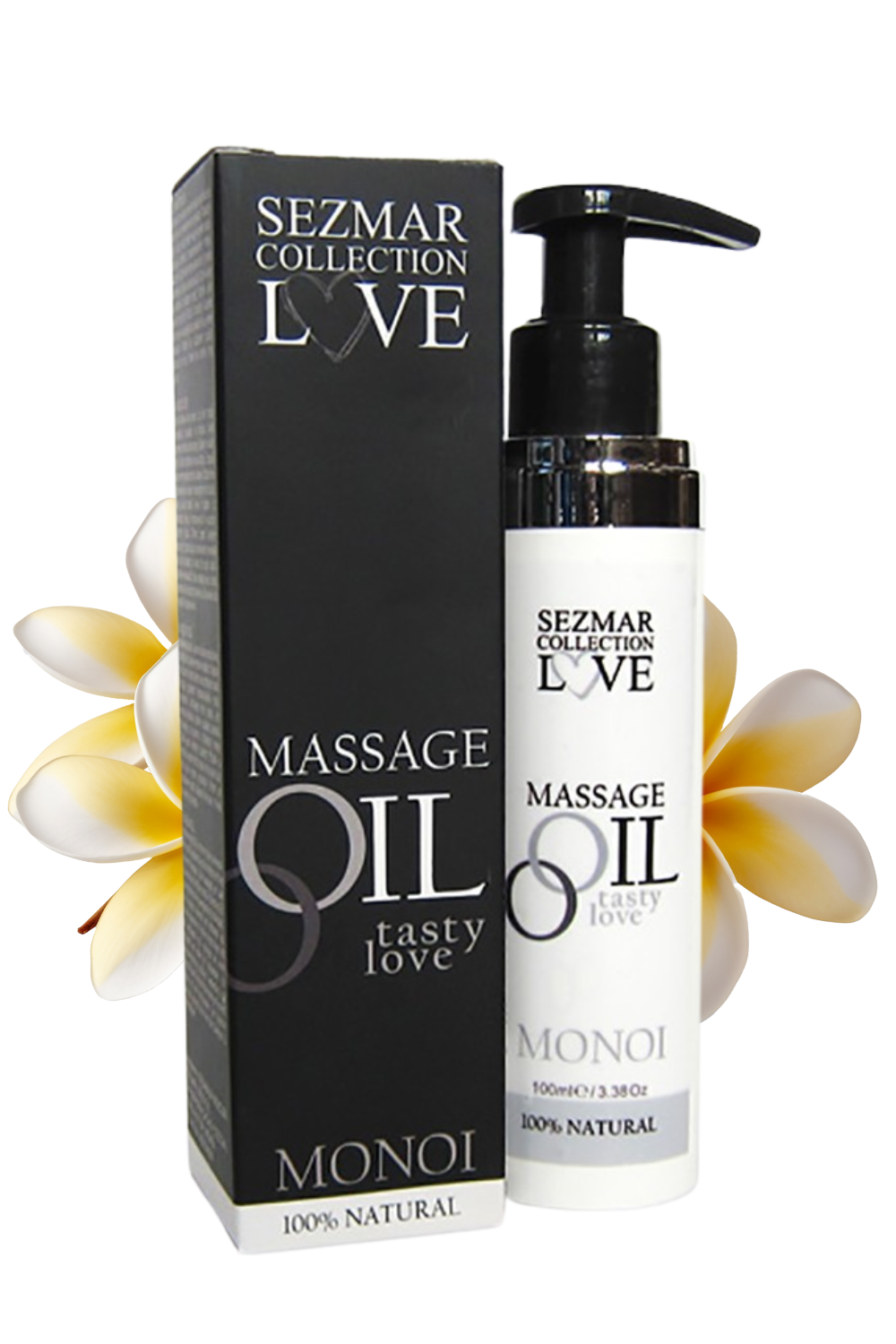 Huile de massage comestible 100% naturelle monoï 100ml - Sezmar