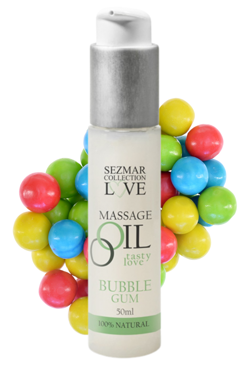 Huile de massage comestible bubble gum 50ml - Sezmar