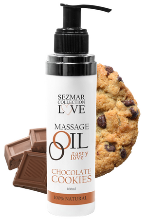 Huile de massage comestible cookie chocolat 100ml 100% naturelle - Sezmar