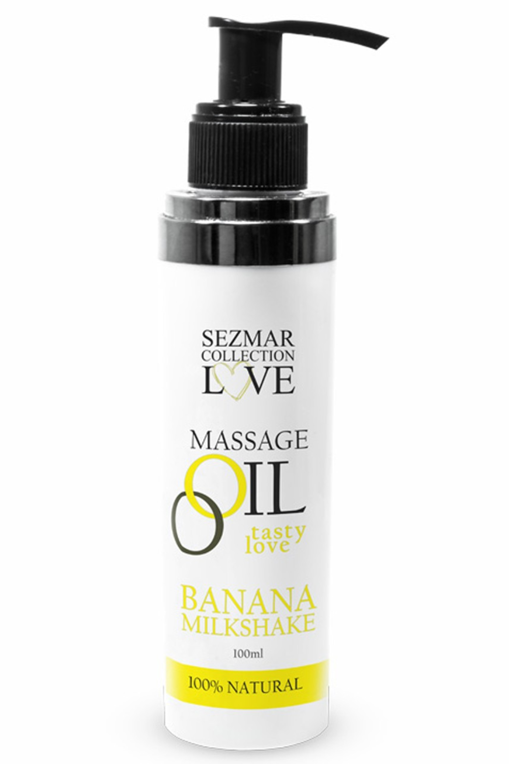 Huile de massage comestible milkshake banane 100ml 100% naturelle - Sezmar