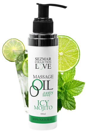 Huile de massage comestible mojito menthe 100ml 100% naturelle - Sezmar