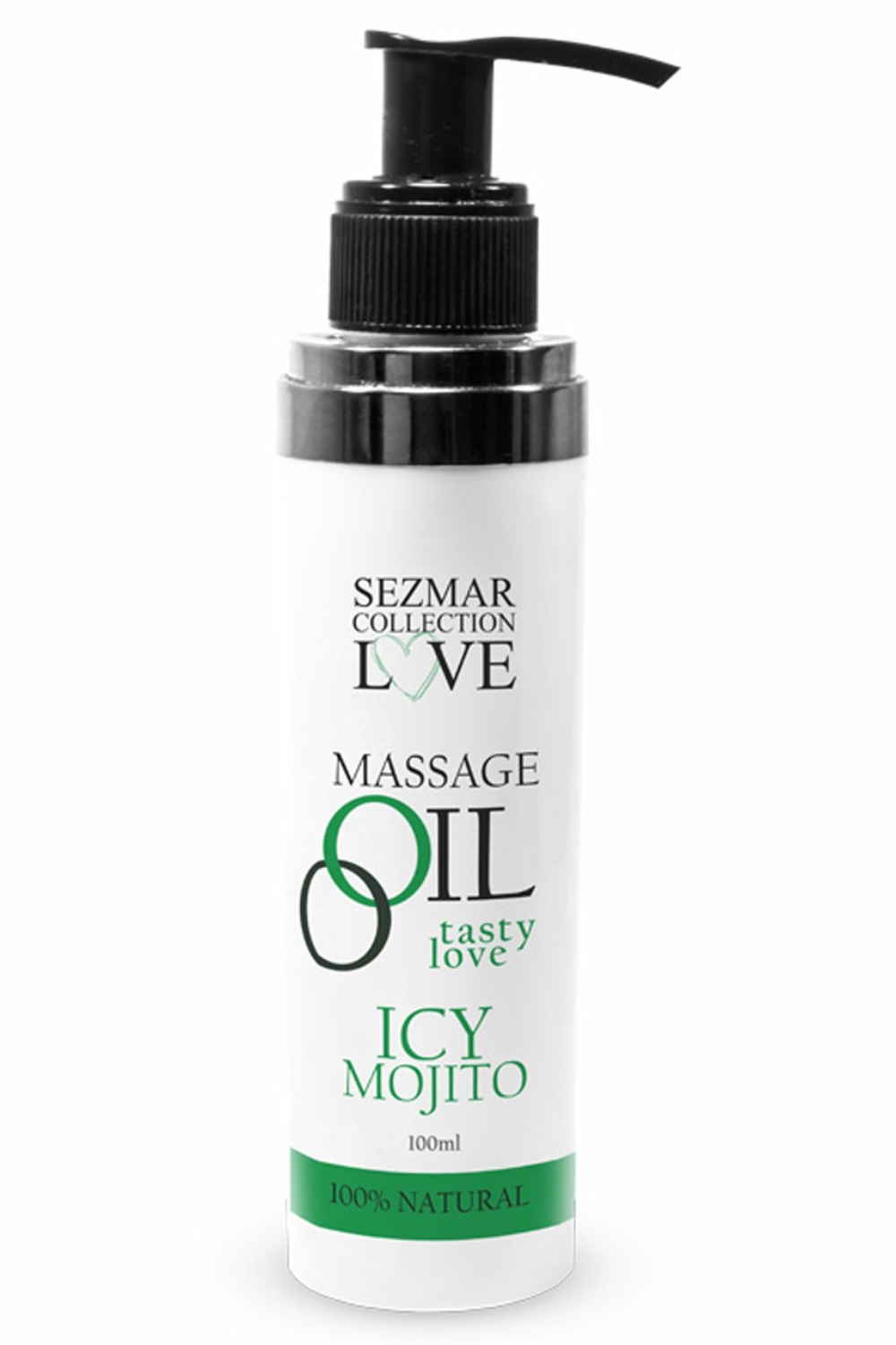 Huile de massage comestible mojito menthe 100ml 100% naturelle - Sezmar