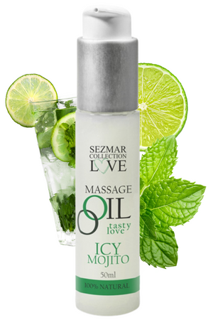 Huile de massage comestible mojito menthe 50ml - Sezmar