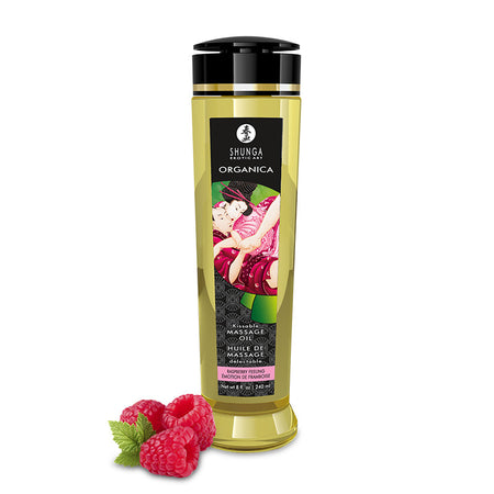 Huile de massage organique - Emotion de framboise - 240 ml - Shunga