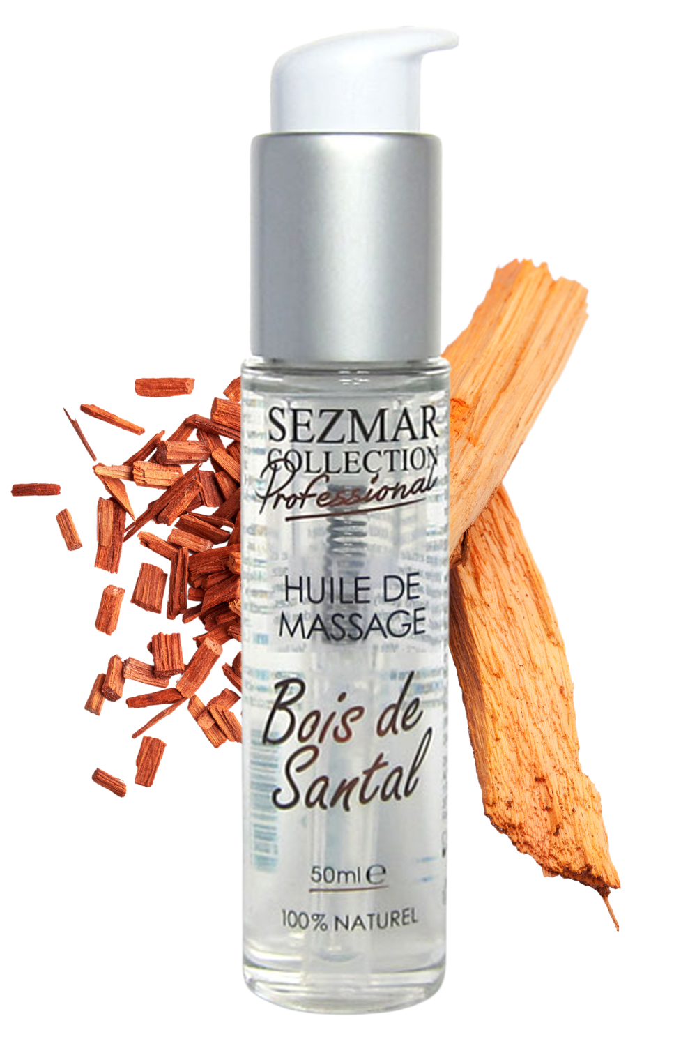Huile de massage professionnelle Bois de Santal 100% naturelle 50 ml - Sezmar