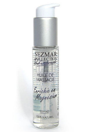 Huile de massage professionnelle Enrichie en Magnésium 100% naturelle 50 ml - Sezmar