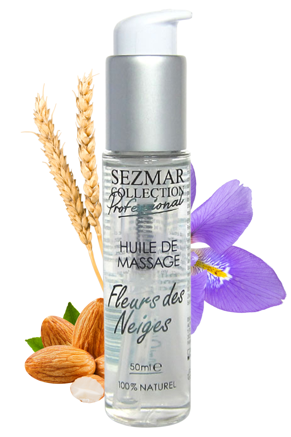 Huile de massage professionnelle Fleurs des Neiges 100% naturelle 50 ml - Sezmar