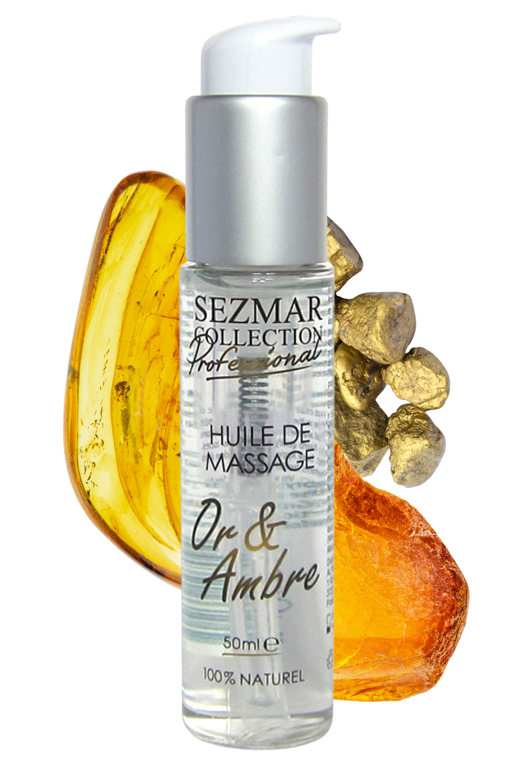 Huile de massage professionnelle Or Ambre 100% naturelle 50 ml - Sezmar
