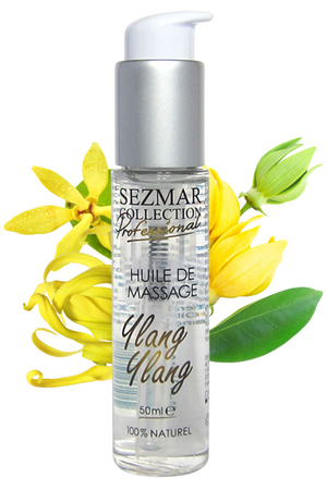 Huile de massage professionnelle Ylang Ylang 100% naturelle 50 ml - Sezmar