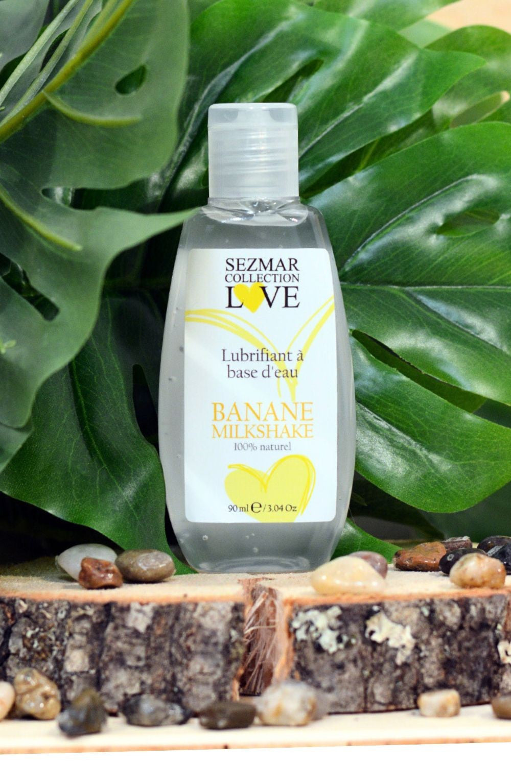 Lubrifiant à base d'eau 100% naturel Banane Milkshake 90 ml - Sezmar