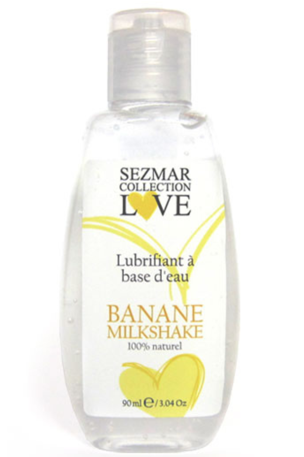 Lubrifiant à base d'eau 100% naturel Banane Milkshake 90 ml - Sezmar