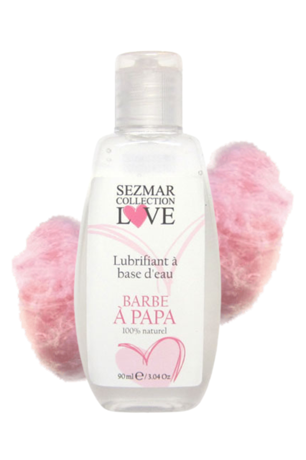 Lubrifiant à base d'eau 100% naturel Barbe à Papa 90 ml - Sezmar