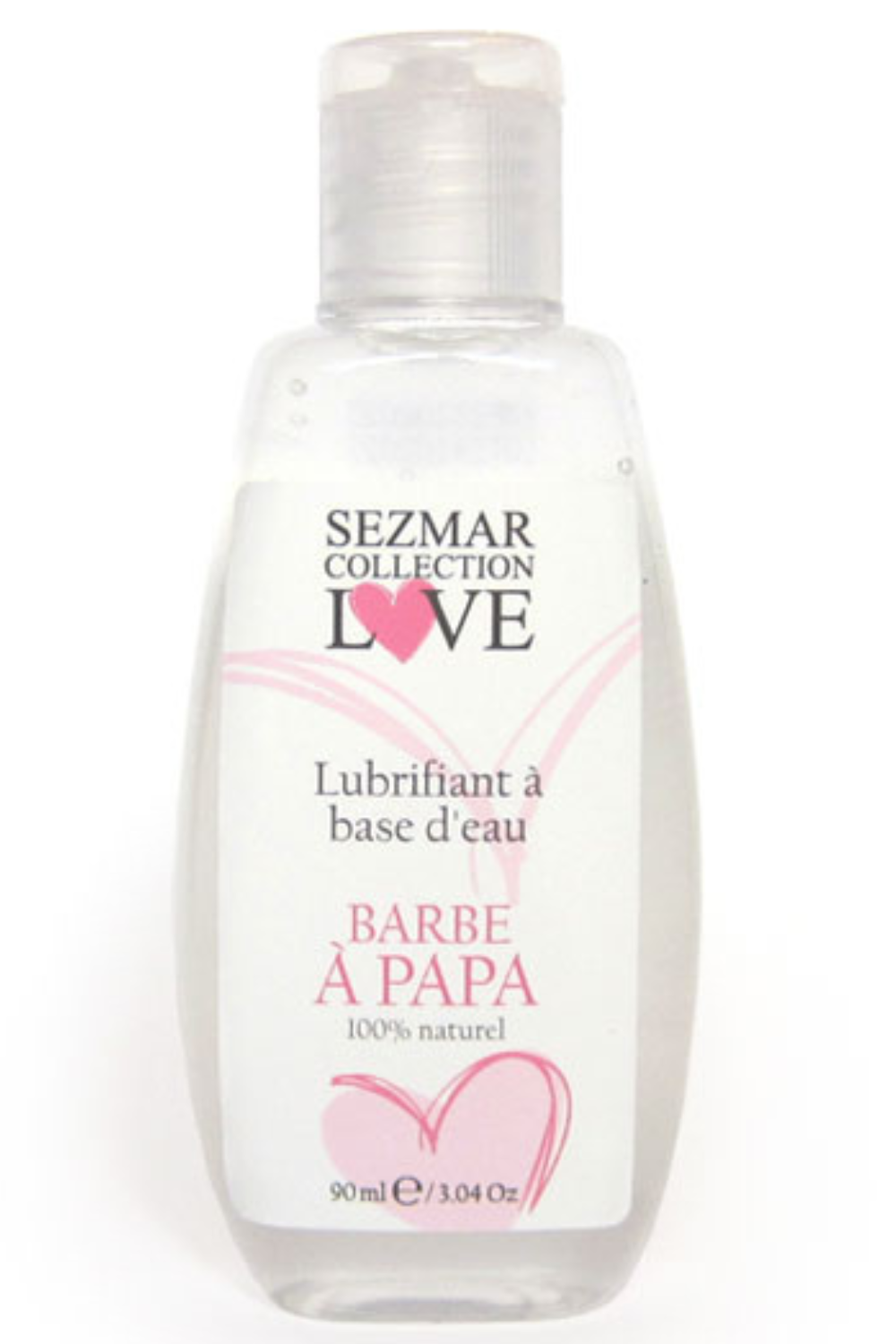 Lubrifiant à base d'eau 100% naturel Barbe à Papa 90 ml - Sezmar
