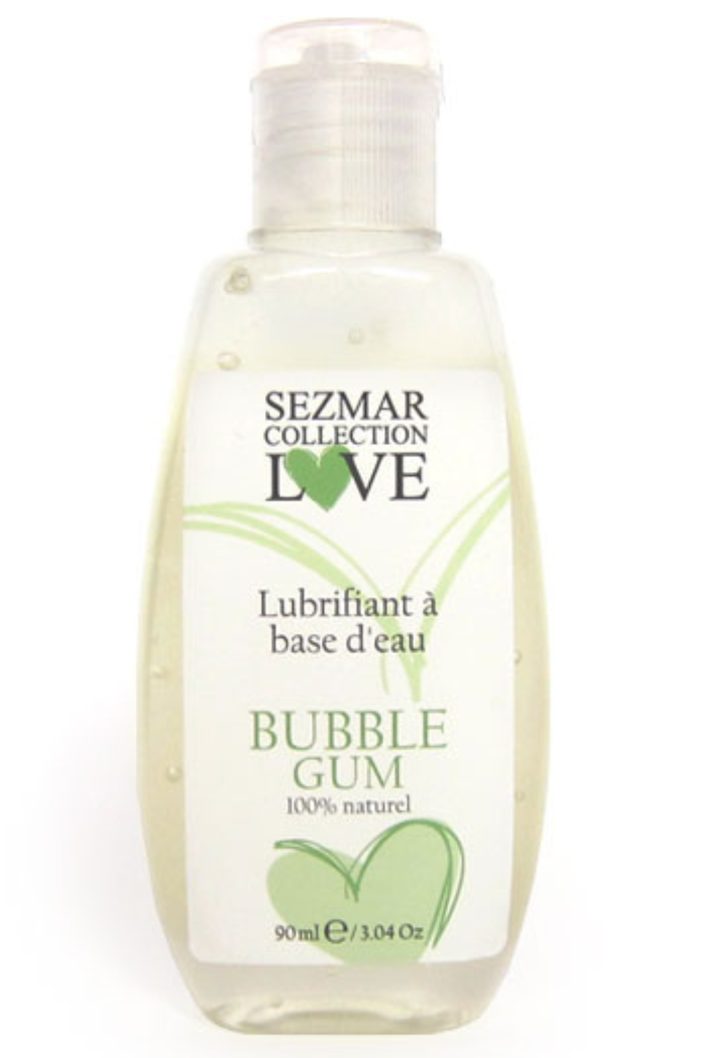 Lubrifiant à base d'eau 100% naturel Bubble Gum 90 ml - Sezmar