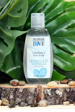Lubrifiant à base d'eau 100% naturel Crème glacée vanille 90 ml - Sezmar