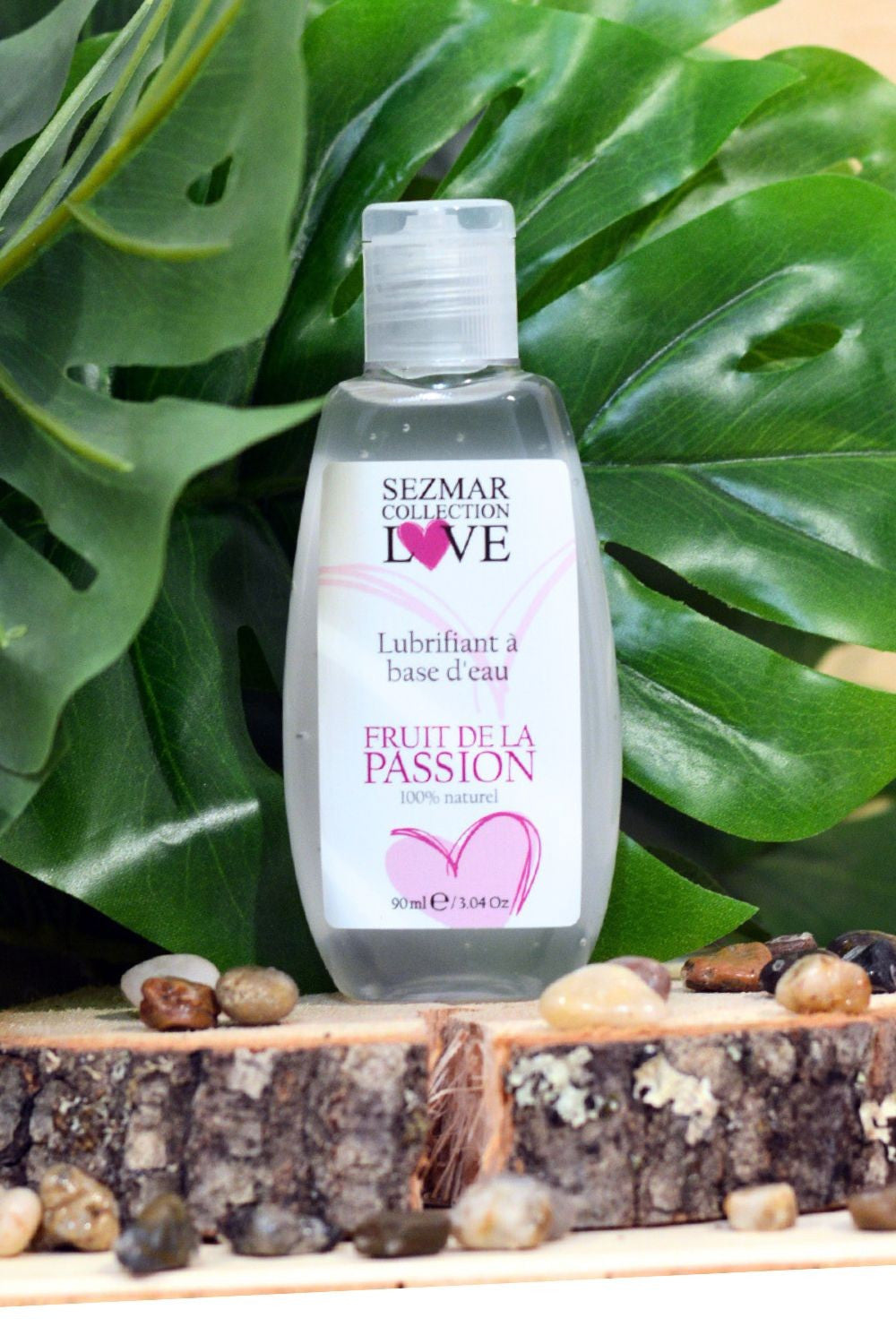 Lubrifiant à base d'eau 100% naturel Fruit de la passion 90ml - Sezmar