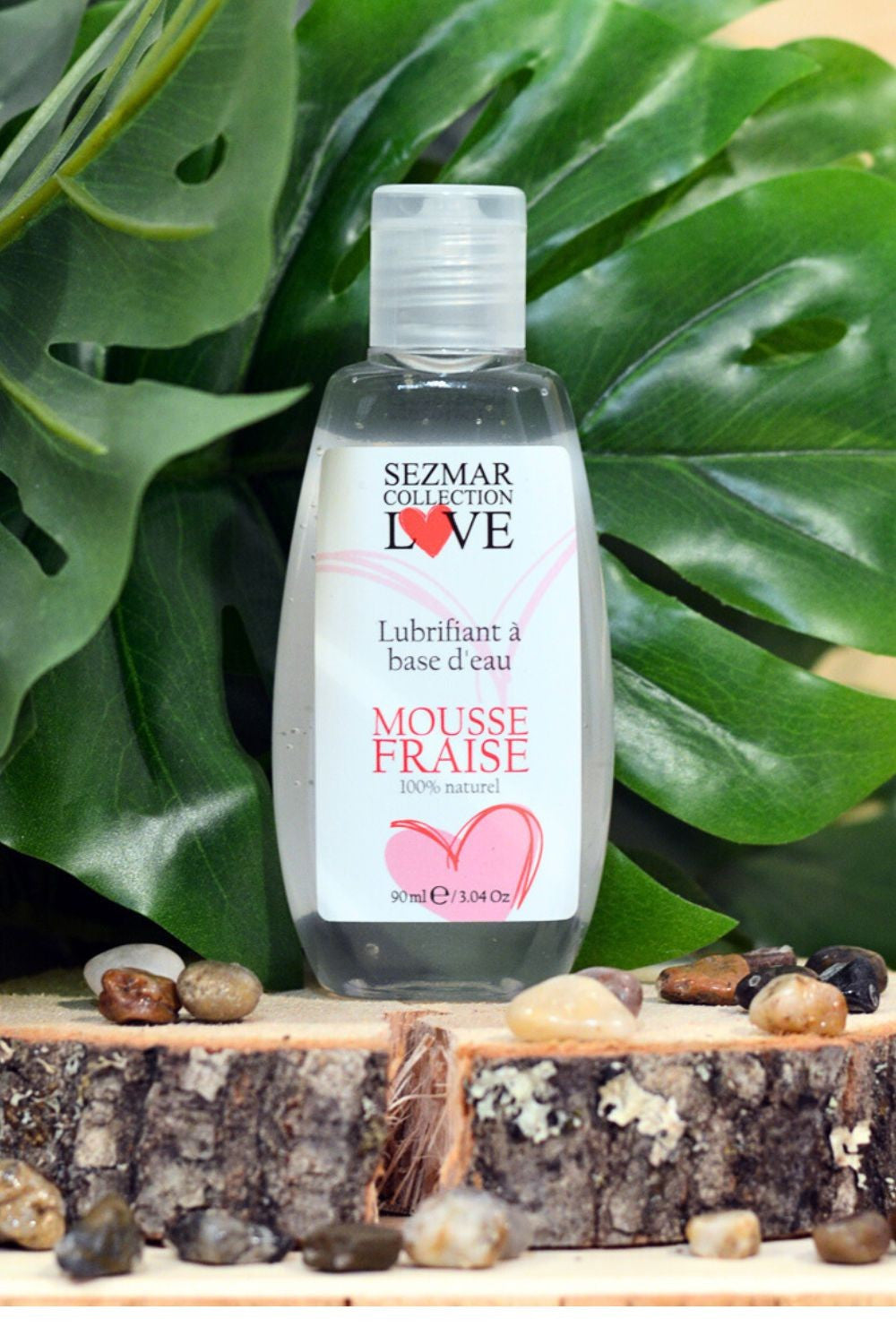 Lubrifiant à base d'eau 100% naturel Mousse fraise 90 ml - Sezmar