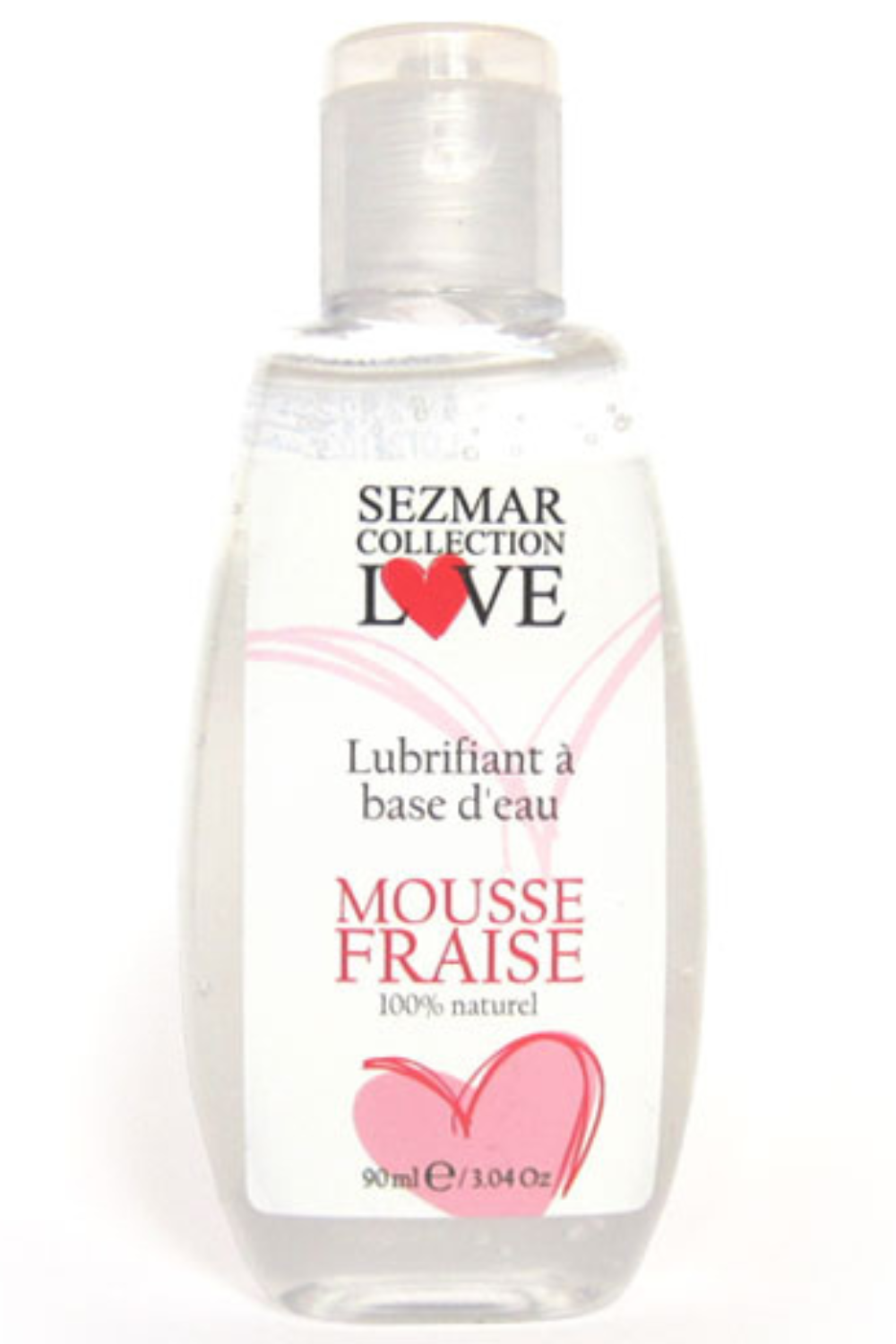 Lubrifiant à base d'eau 100% naturel Mousse fraise 90 ml - Sezmar