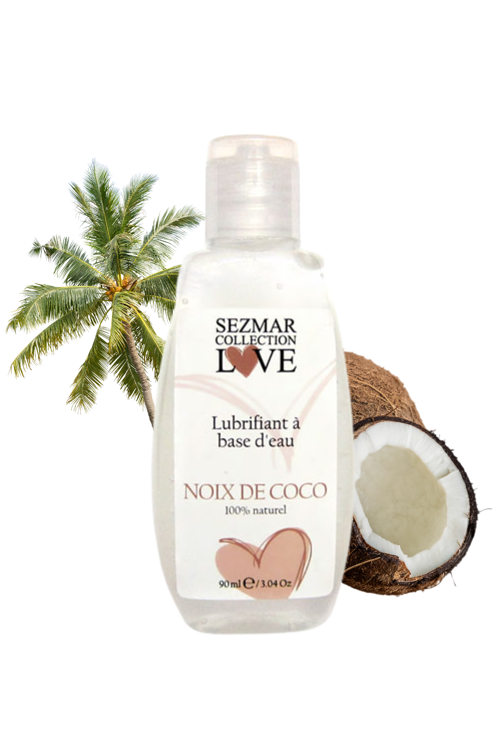 Lubrifiant à base d'eau 100% naturel Noix de Coco 90 ml - Sezmar