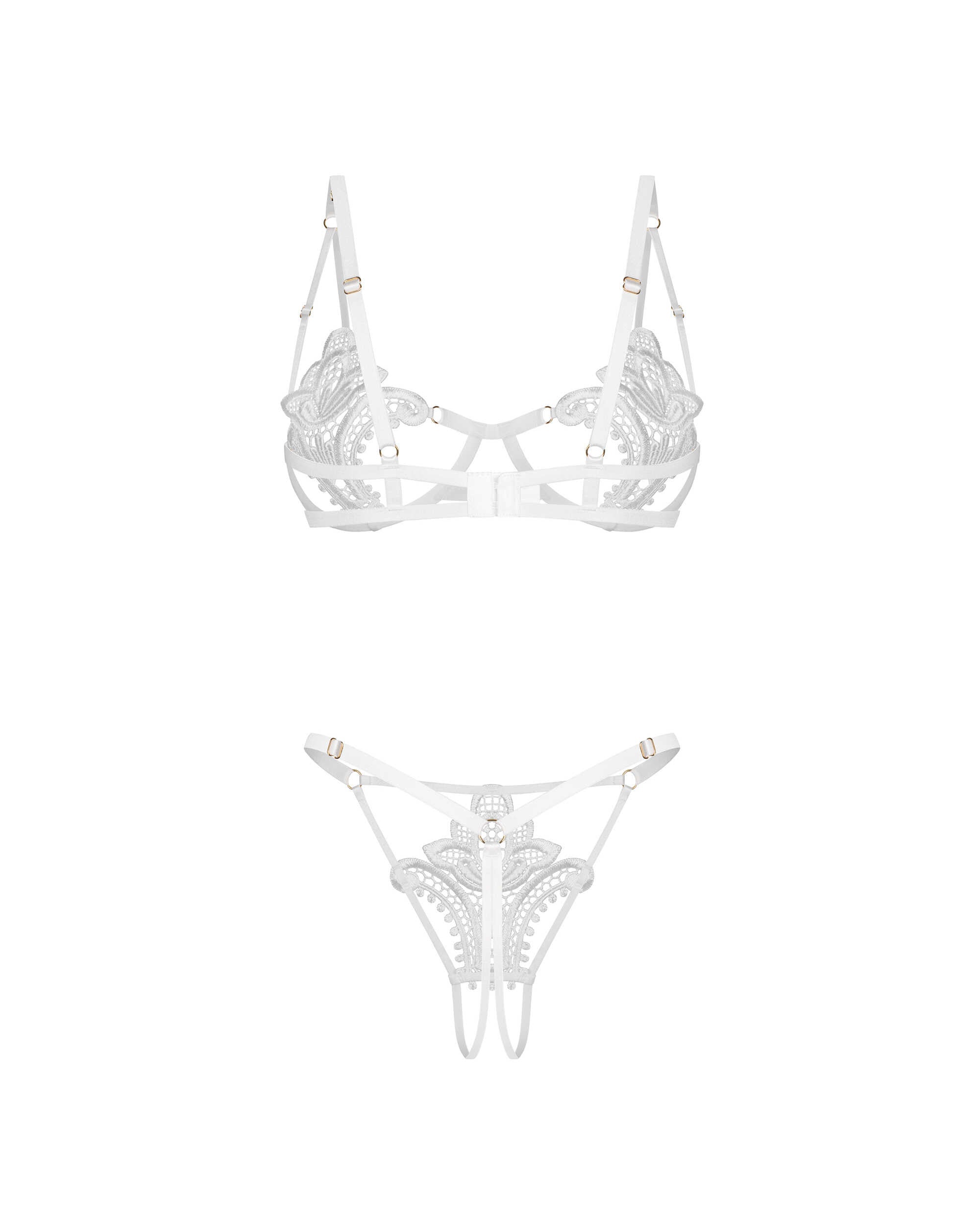 Luise Sublim ensemble ouvert 2 pièces Blanc - Obsessive
