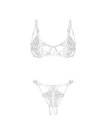 Luise Sublim ensemble ouvert 2 pièces Blanc - Obsessive
