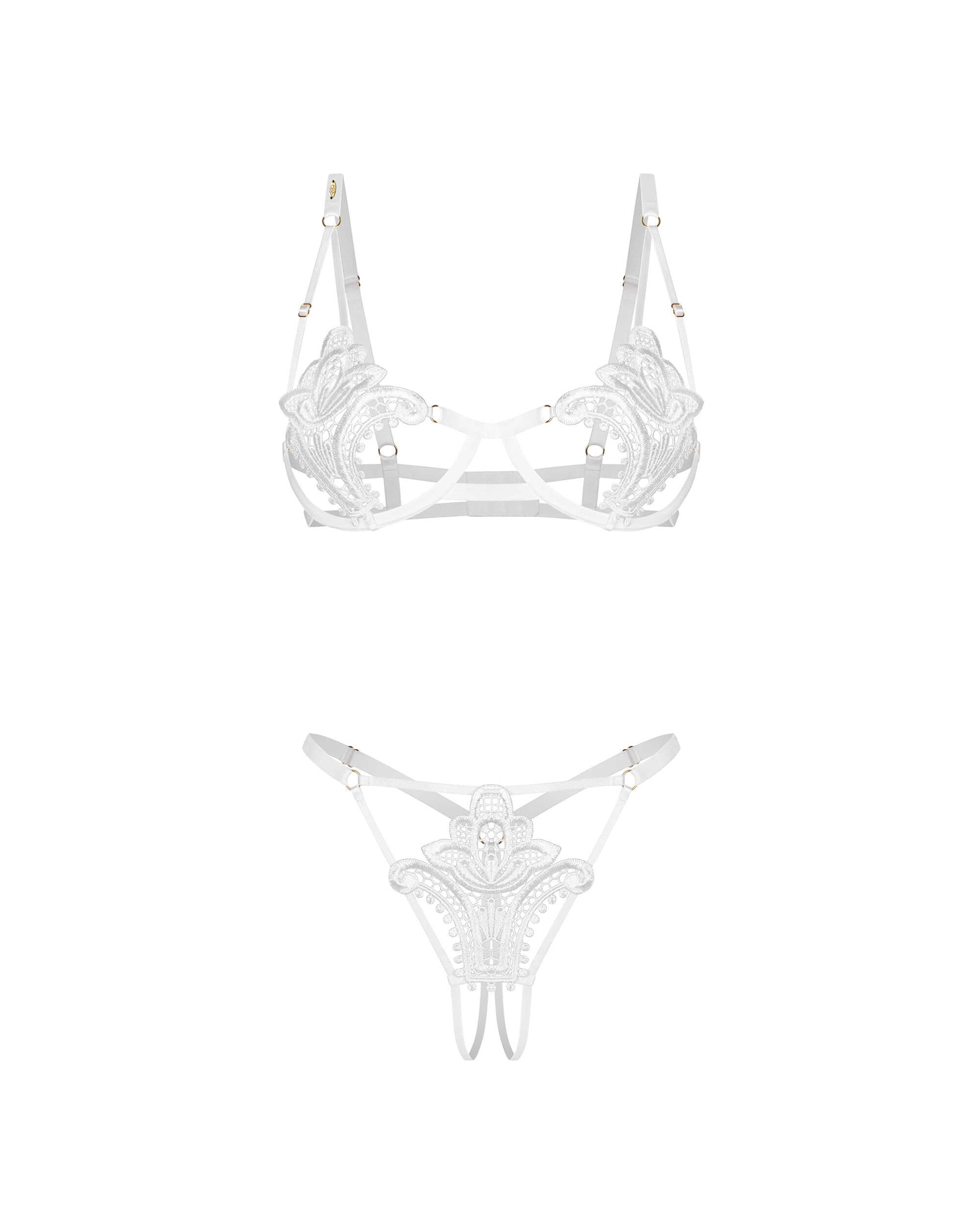 Luise Sublim ensemble ouvert 2 pièces Blanc - Obsessive