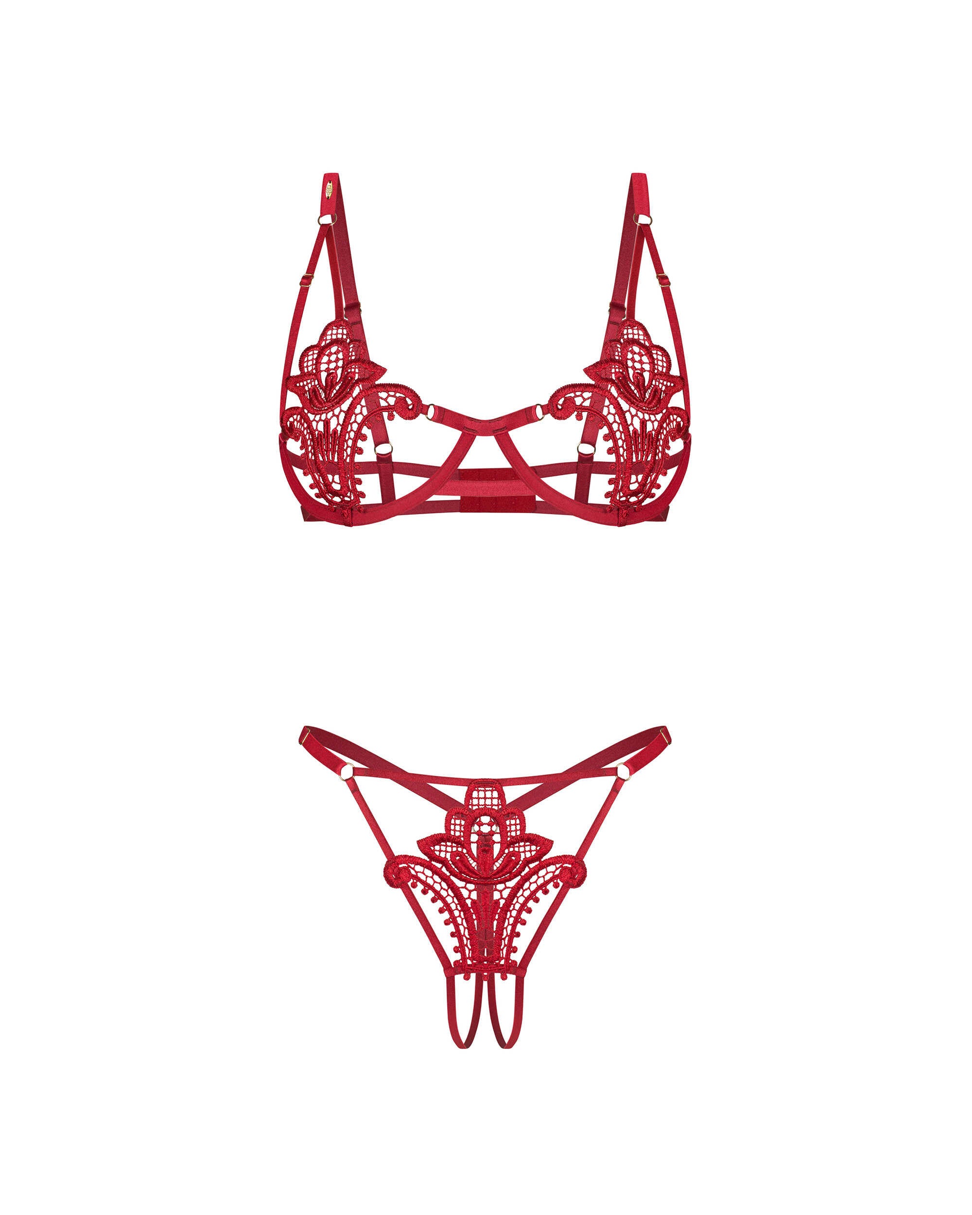 Luise Sublim ensemble ouvert 2 pièces  rouge - Obsessive
