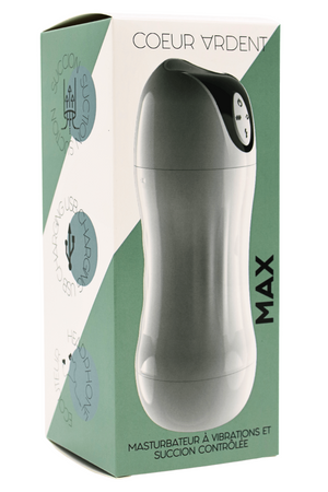 MAX – Masturbateur à Vibrations Succion Contrôlée USB - Coeur Ardent