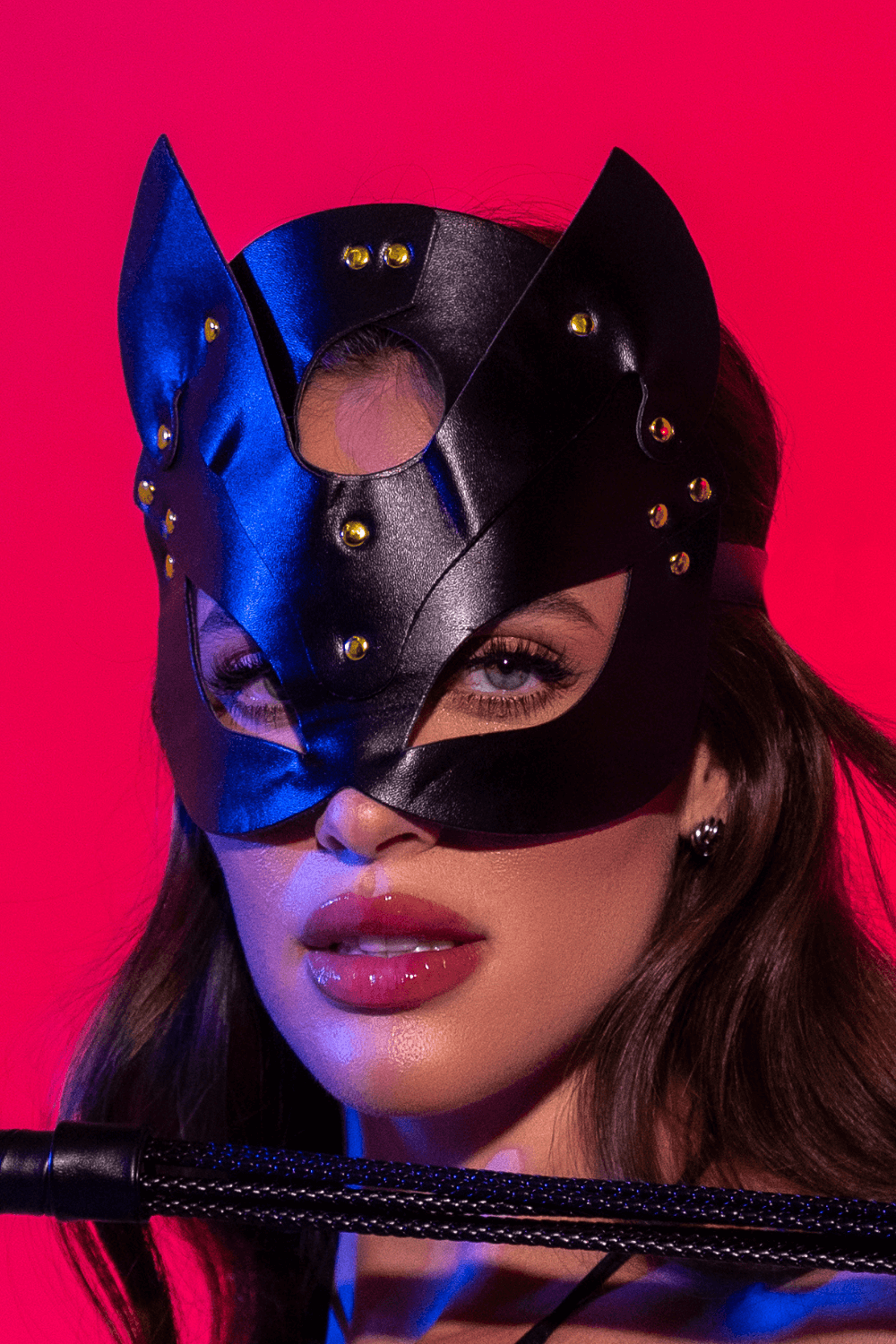 Masque félin en faux cuir - Mapalé