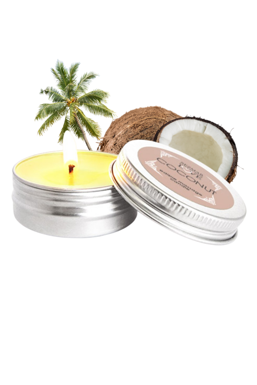 Mini Bougie de massage Noix de coco 30ml 100% naturelle - Sezmar