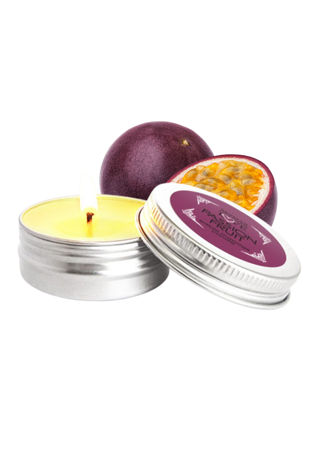 Mini Bougie de massage fruit de la passion 30ml 100% naturelle - Sezmar
