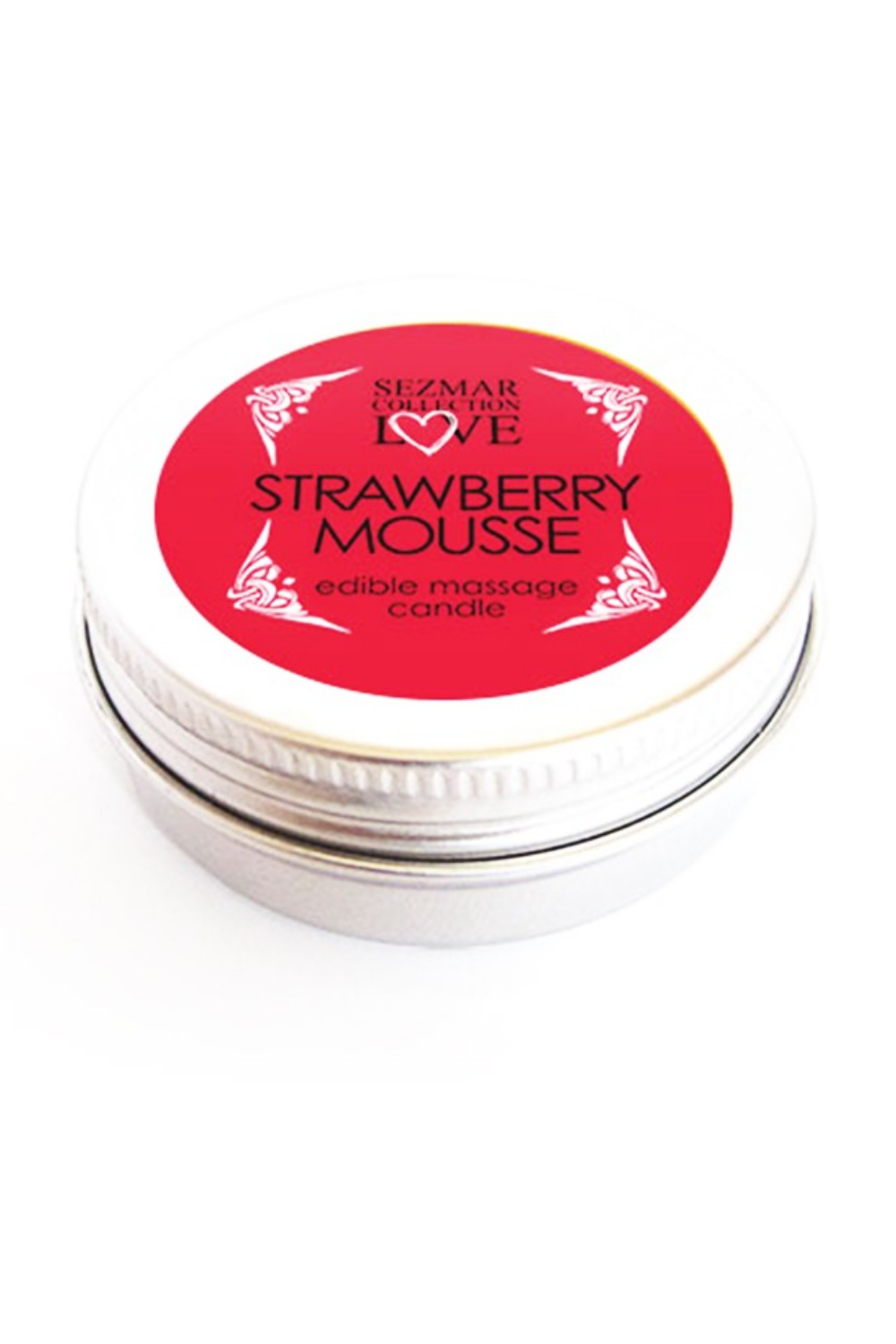 Mini Bougie de massage mousse de fraise 30ml 100% naturelle - Sezmar