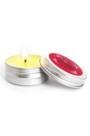 Mini Bougie de massage mousse de fraise 30ml 100% naturelle - Sezmar